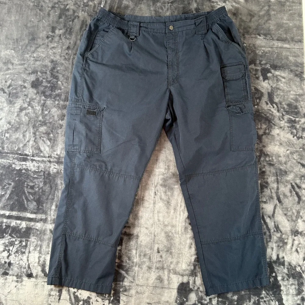 Propper‎ Cargo Tactical Pants Mens 44 Navy Blue Ripstop Multi-Pocket Workwear